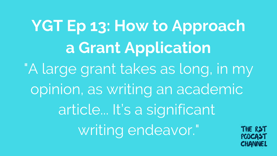 YGT 13: How to Approach a Grant Application