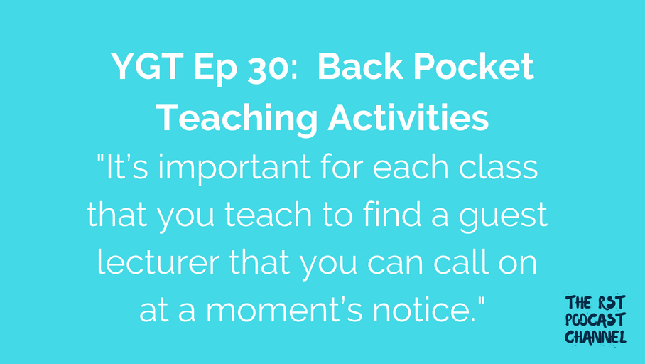 YGT 30: Back Pocket Teaching Activities