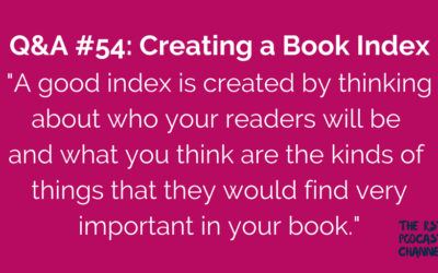 Q&A #54: Creating a Book Index