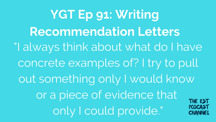 YGT 91: Writing Recommendation Letters