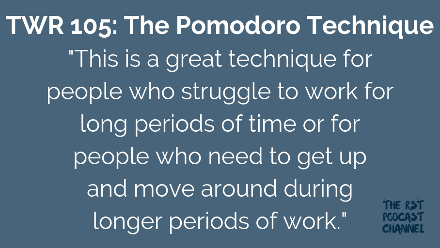 TWR 105: The Pomodoro Technique